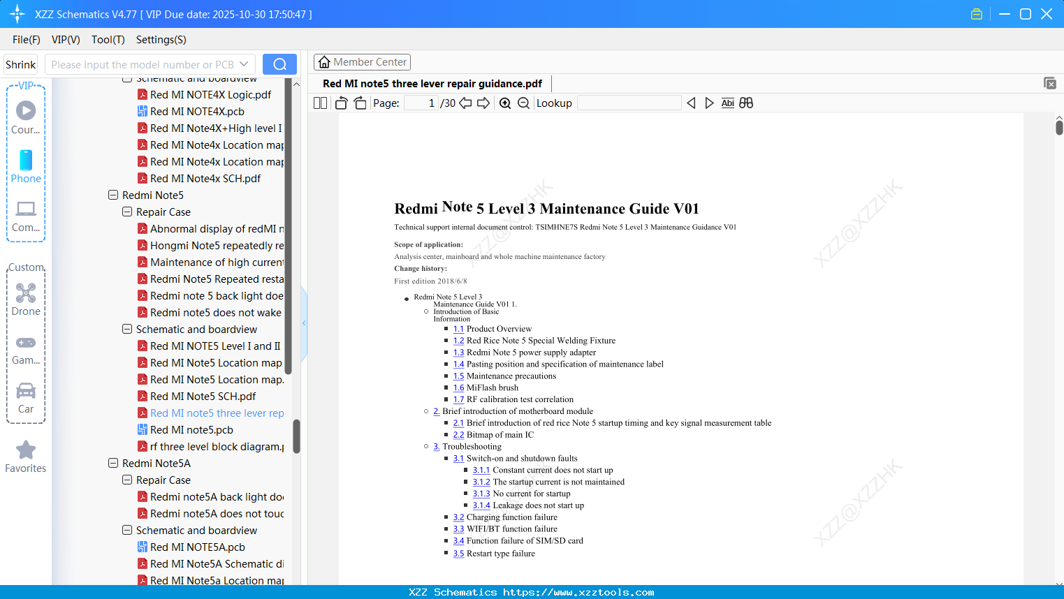 Xiaomi Redmi Note5 Three Lever Repair Guidance